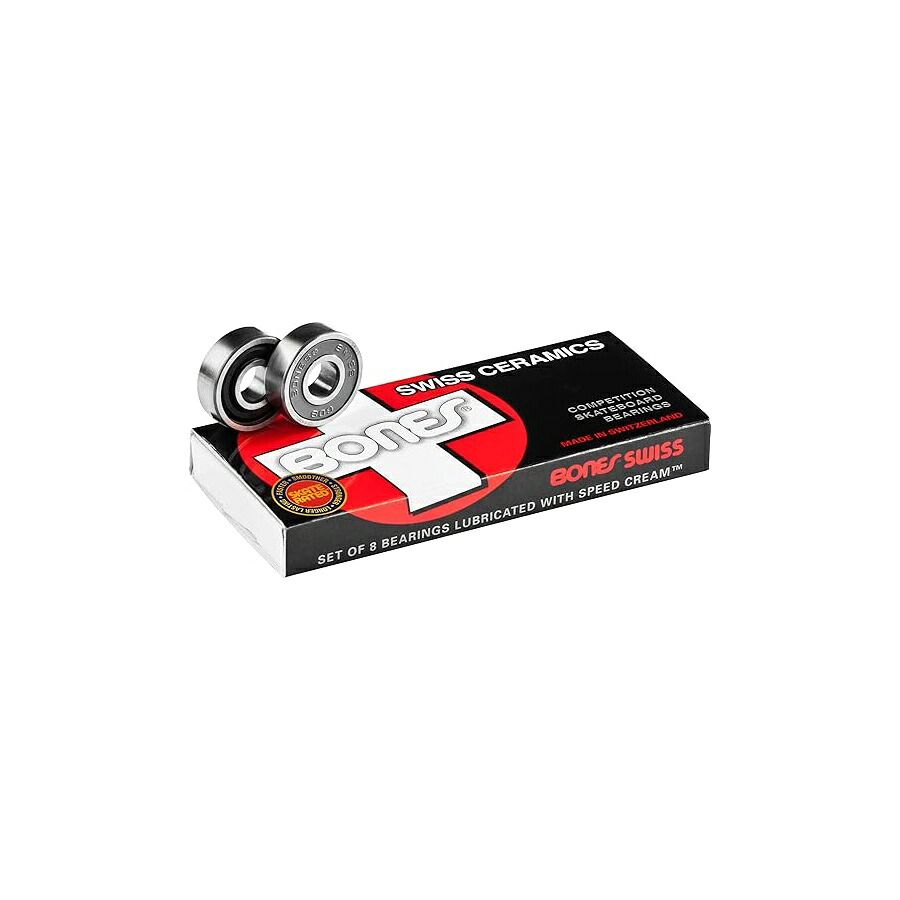 ボーンズ スイス連邦 陶器 滑るゲーム盤 ベアリング 8 容器に並べる Bones Swiss Ceramic Skateboard Bearings 8 Pack