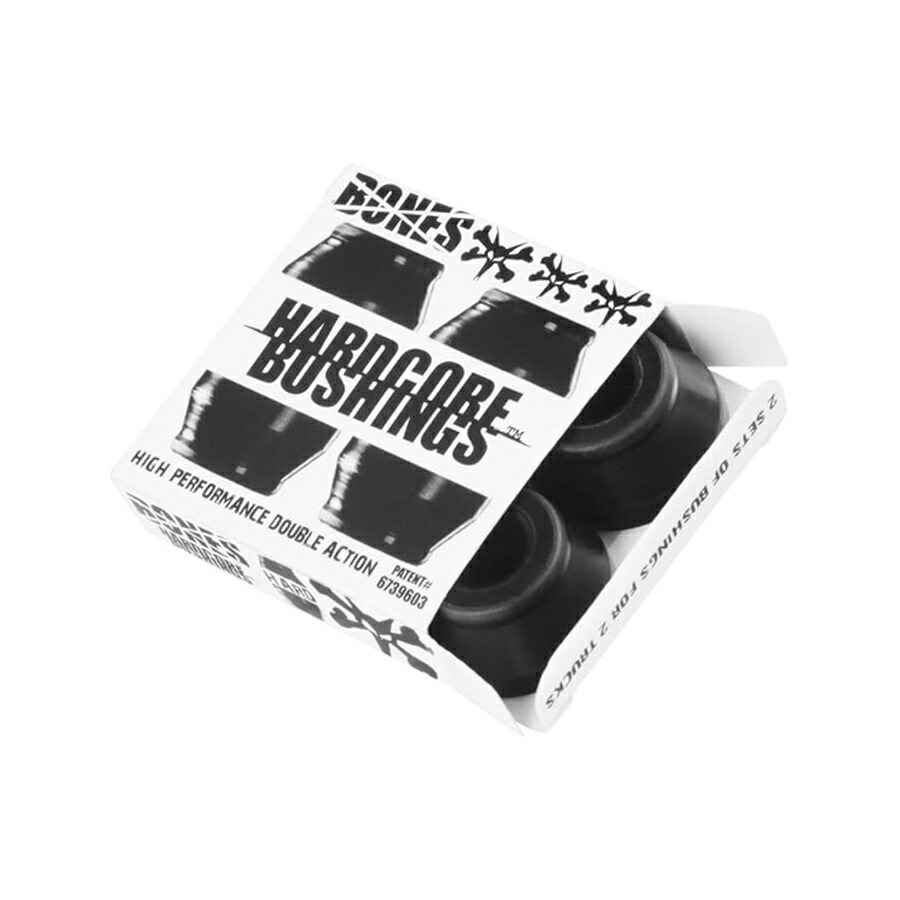 ボーンズ 捉え所のない中核グループ 4pc 捉え所のない 黒いこと 黒いこと ブッシング 滑るゲーム盤 ブッシング Bones Hardcore 4pc Hard Black Black Bushings Skateboard Bushings