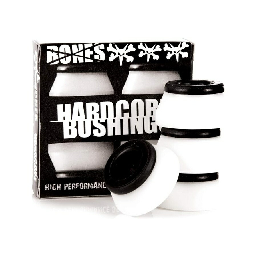 ボーンズ 捉え所のない中核グループ 4パソコン ハードホワイトブラックブッシング BONES HARDCORE 4パソコン HARD WHITE BLACK BUSHINGS