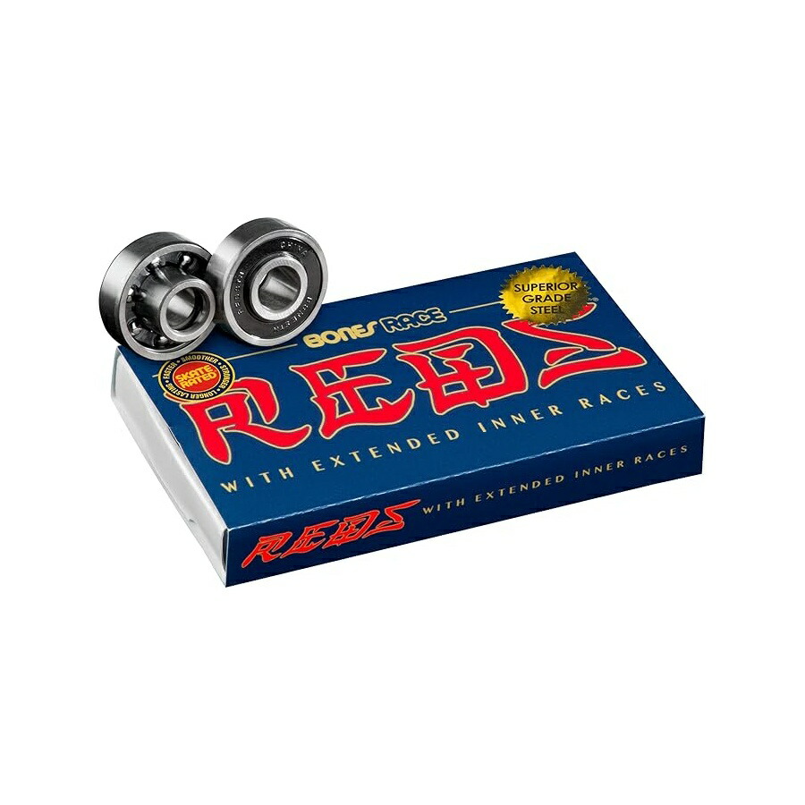ボーンズ スピード競技 レッズ 滑るゲーム盤 ベアリング 8 容器に並べる Bones Race Reds Skateboard Bearings 8 Pack
