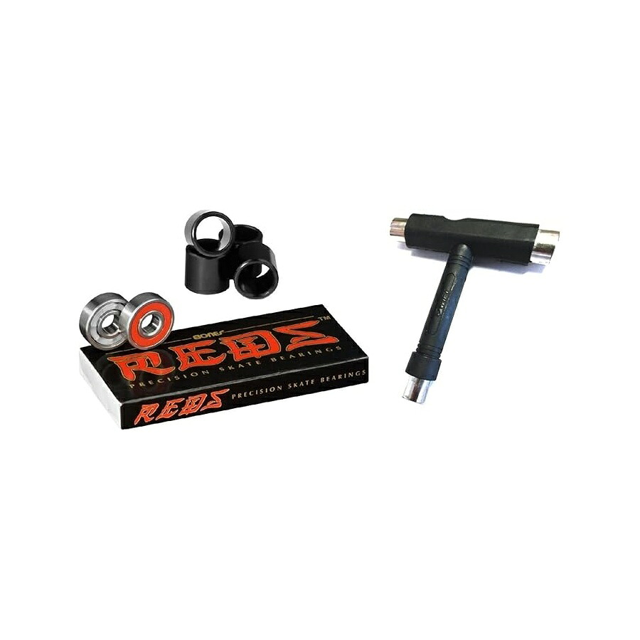 ボーンズ ベアリング レッズ (8 容器に並べる スペーサー 洗濯機 T 物の具付き添い人) Bones Bearings Reds Bearings (8 Pack w/ Spacers \u0026 Washers \u0026 T-Tool)