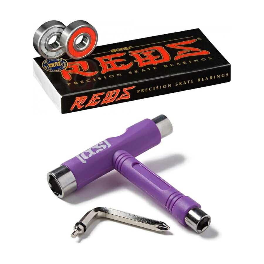ボーンズ レッズ ベアリング CCS 滑るゲーム盤 物の具付き添い人 Bones Reds Bearings with CCS Skateboard Tool