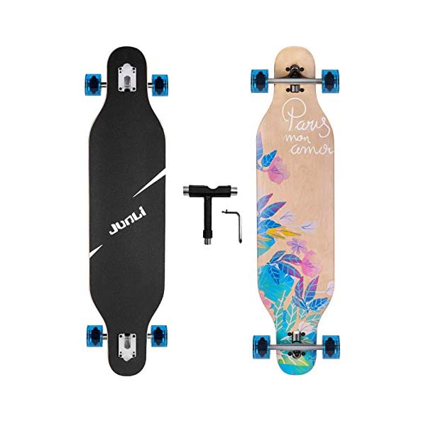スケートボード スケボー ロングボード クルーザー コンプリート 直輸入 海外モデル Junli 41 Inch Freeride Skateboard Longboard - Complete Skateboard Cruiser for Cruising, Carving, Free-Style and Downhill｜i-selection