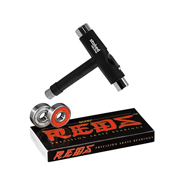 ボーンズベアリング スケートボード スケボー ロングボード 直輸入 海外モデル Bones Reds Skateboard Bearings 8-Pack [for Skateboards, Longboards, Scooters, Spinners]
