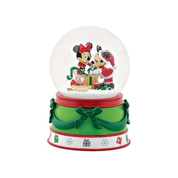 スノードーム ディズニー ミッキー ミニー クリスマス プレゼント サンタクロース ツリー Department 56 Mickey Minnie Snow Globe Gulbaan Com