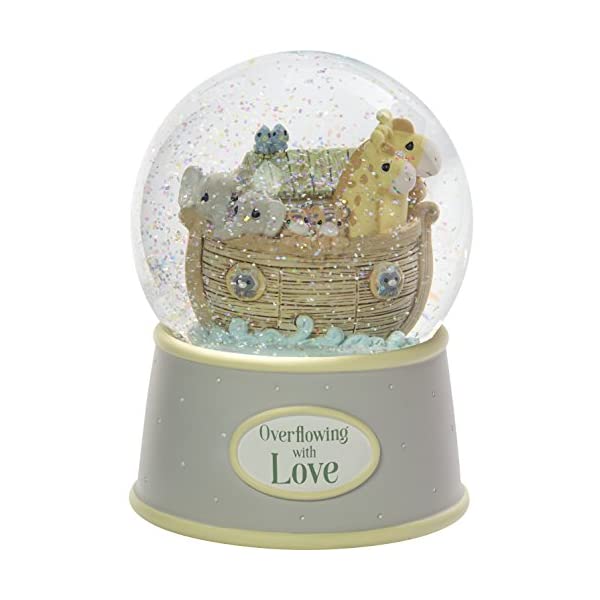 スノードーム プレシャスモーメンツ 毛の荒物 クリスマス 差し上げ物 聖ニコラス 天然木 Precious Moments Overflowing with Love Noah\u0027s Ark Musical Resin Nursery Decor Snow Globe
