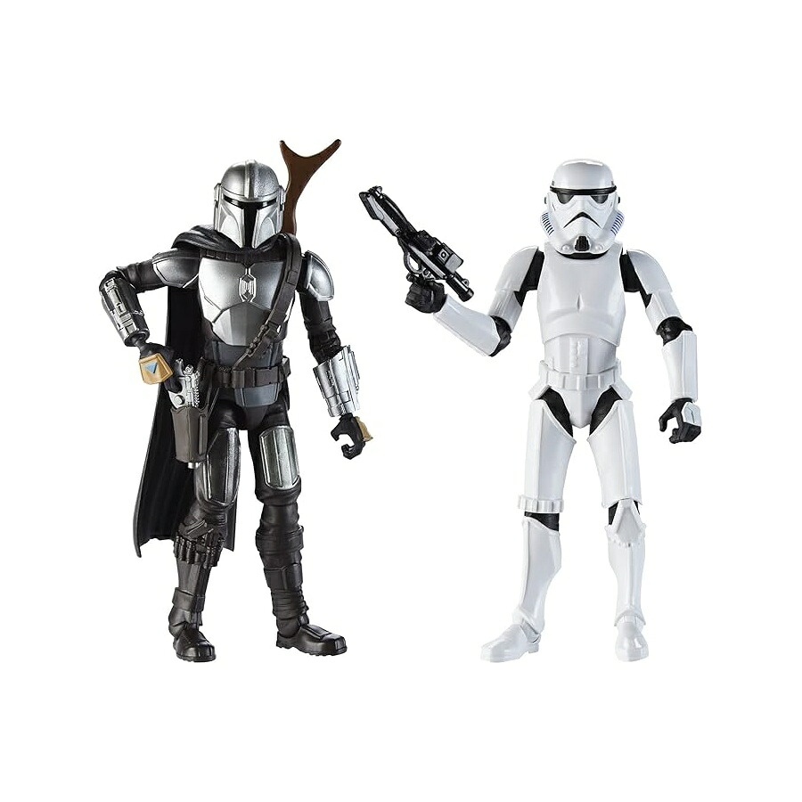 スター・ウォーズ ギャラクシー・オブ・アドベンチャーズ マンダロリアン 5インチスケール フィギュア 2パック 楽しいブラスターアクセサリー付き 4歳以上のお子様向けおもちゃ STAR WARS Galaxy of Adventures The Mandalorian 5-Inch-Scale Figure 2 Pack｜i-selection