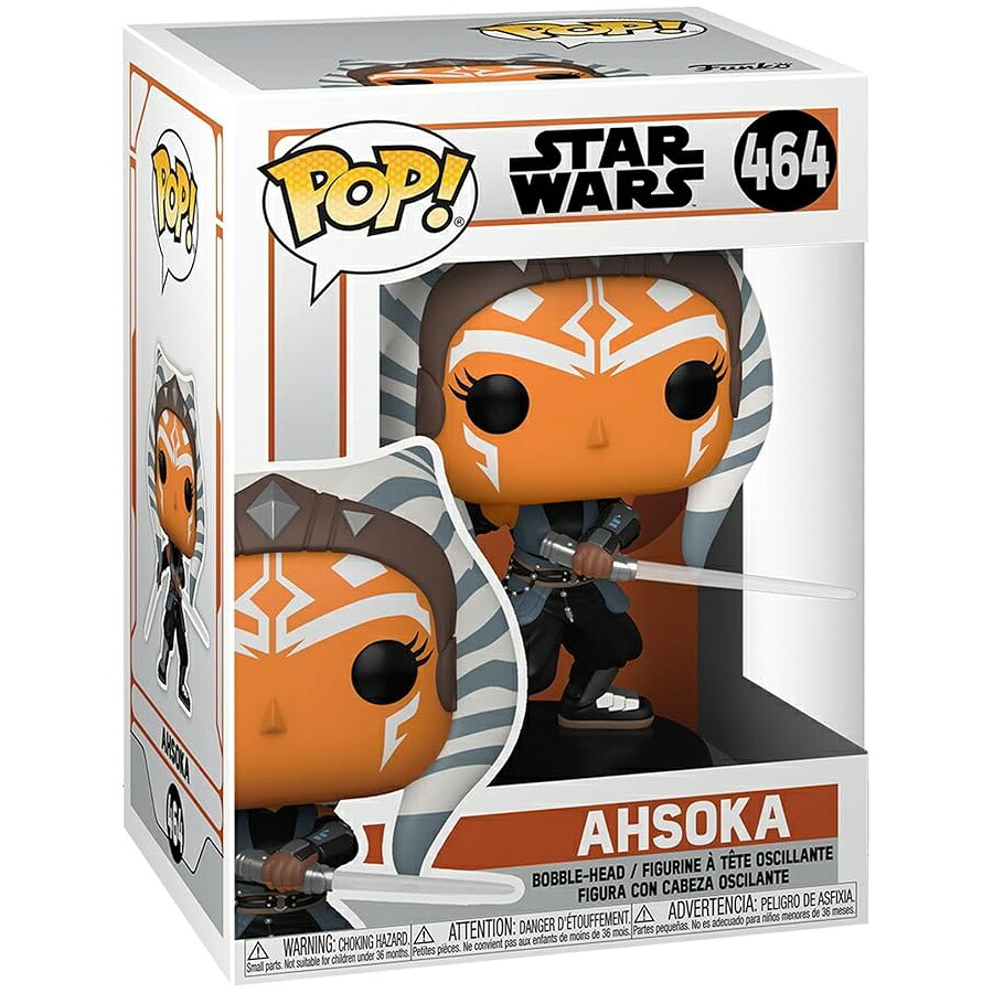 ファンコポップ！スター・ウォーズ: マンダロリアン アソーカ ライトセーバー付き ビニール ボブルヘッド Funko Pop! Star Wars: The Mandalorian Ahsoka with Lightsabers Vinyl Bobblehead｜i-selection