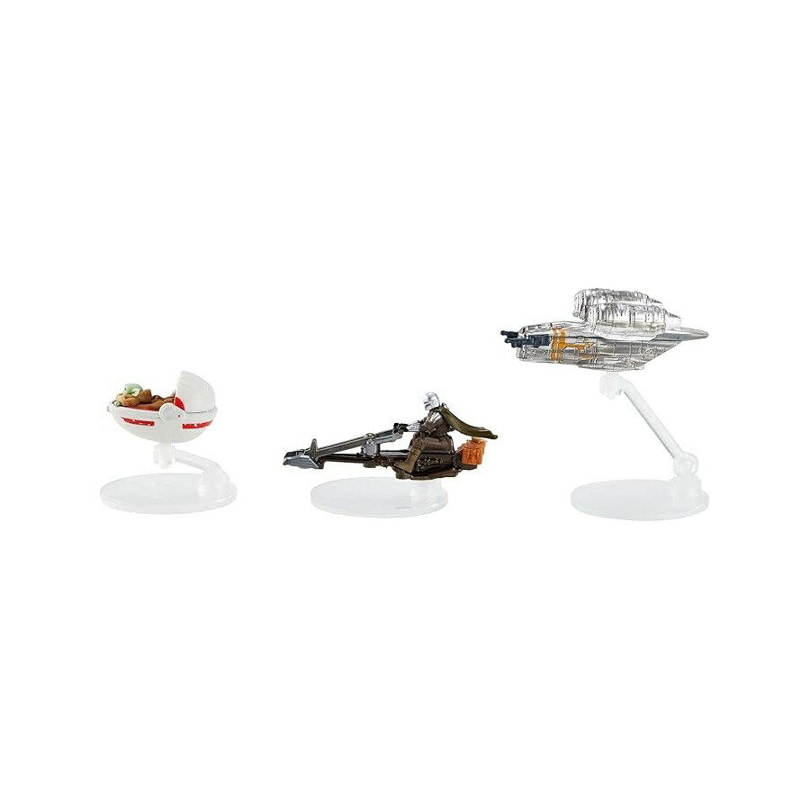 ホットウィール スターウォーズ スターシップ マンダロリアン グローグー ダイキャスト車両 3 個パック Hot Wheels Star Wars Starships 3-Pack Die-Cast Vehicles Inspired By The Mandalorian｜i-selection