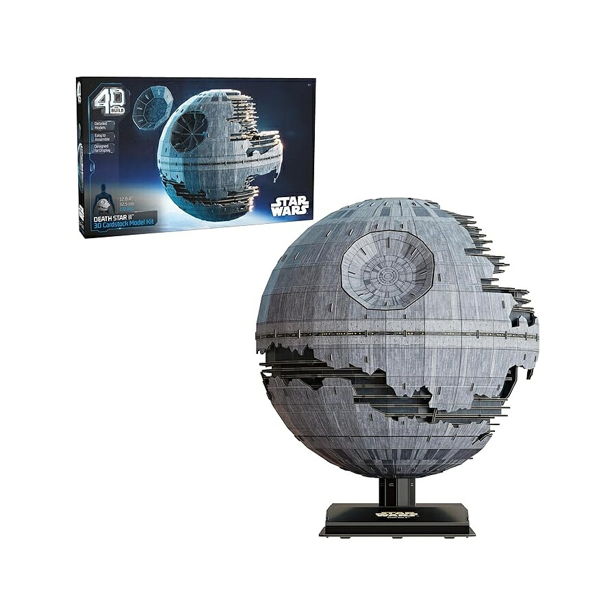 4D Build スター・ウォーズ デラックス デス・スター II カードストック 3D モデルキット スター・ウォーズ ギフト ファンやコレクター向けのデスク装飾 272 ピース 3D パズル 対象年齢 12 歳以上のギフトアイデア 4D Build Star Wars Deluxe Death Star II Cardstock｜i-selection 10,343円