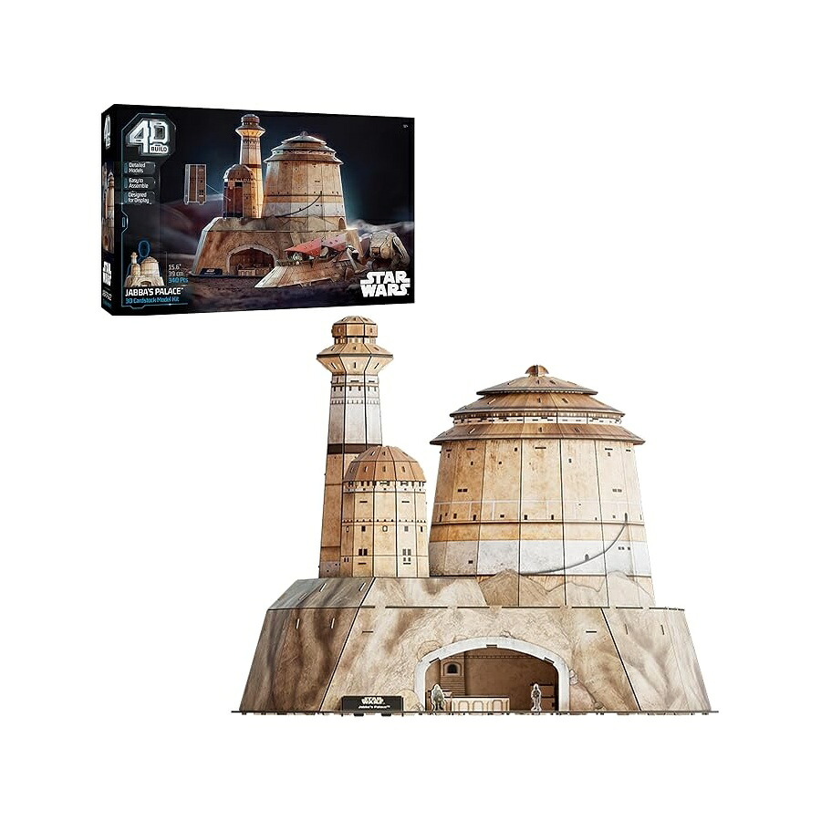 4D ビルド スター・ウォーズ ジャバの宮殿 3D モデルキット スター・ウォーズ グッズ & デスク装飾 大人向けパズル 組み立ておもちゃ 大人とティーン向け 3D パズル 340 ピース 対象年齢 12 歳以上のギフトアイデア 4D Build, Star Wars Jabba&rsquo;s Palace 3D Model｜i-selection