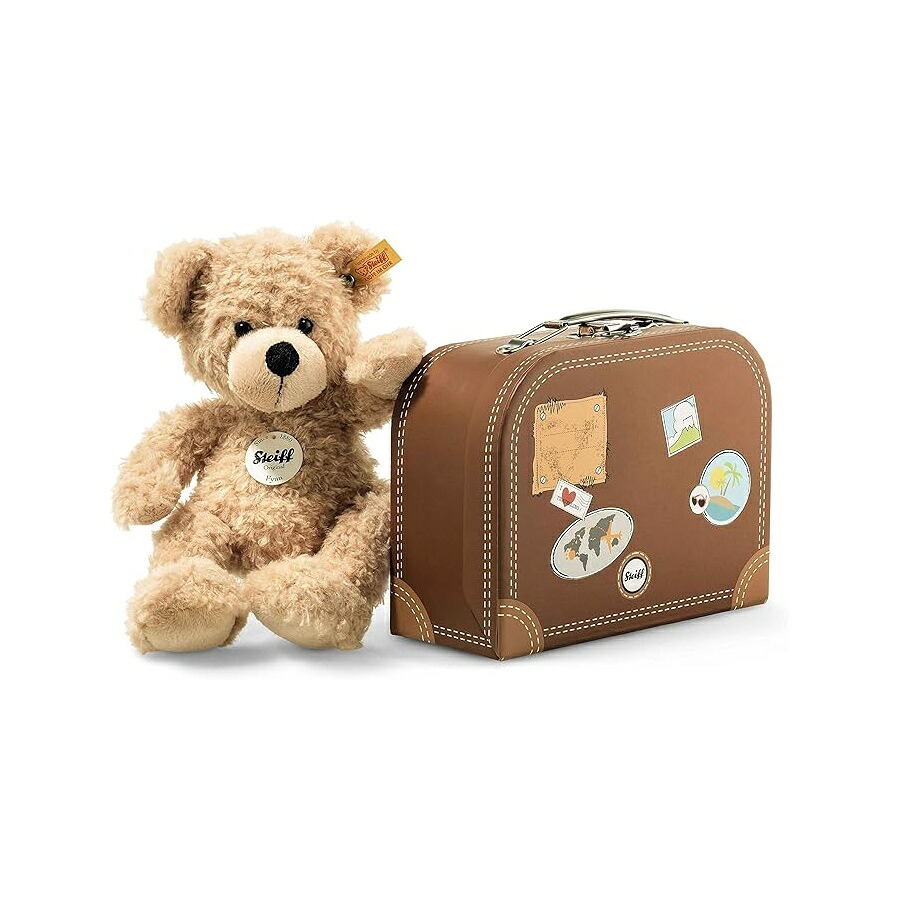 シュタイフ フィン スーツケース タン 11 インチ Steiff Fynn In Suitcase Tan, 11 inches|i-selection
