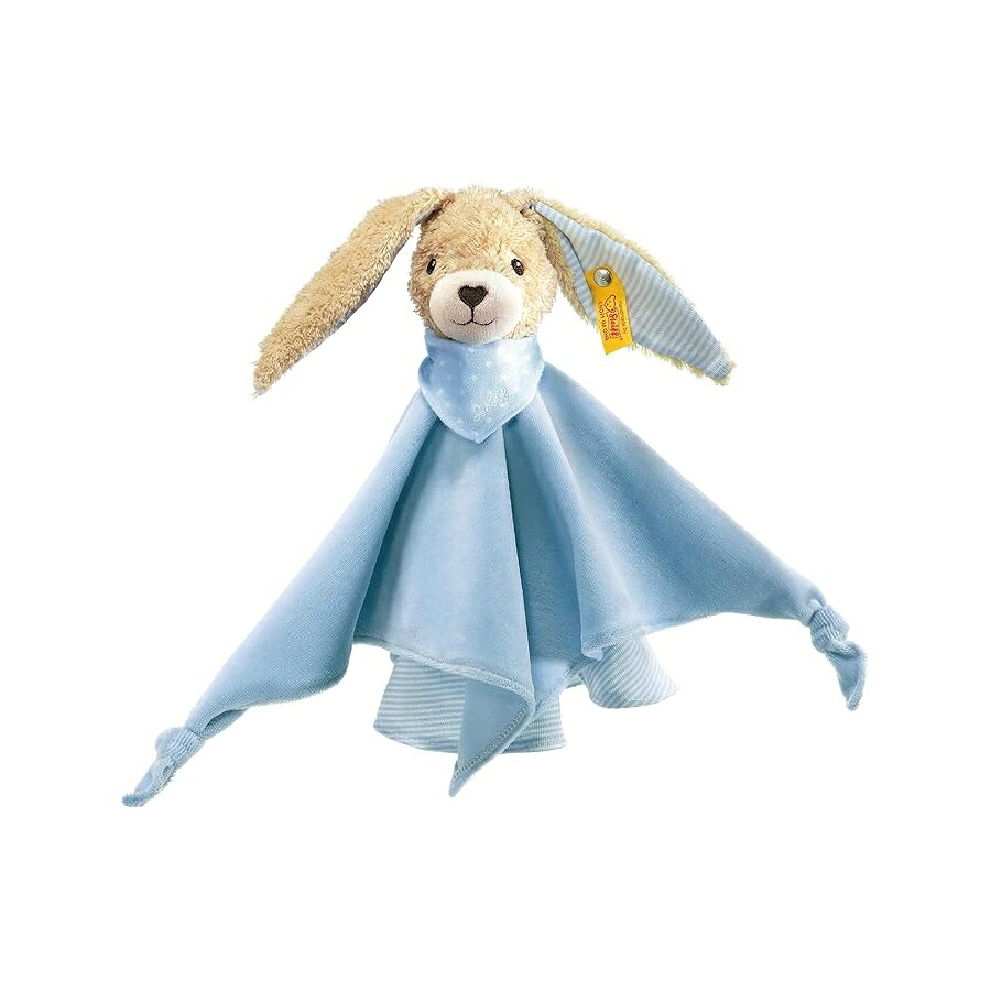 シュタイフ ホッペル うさぎ掛け布団 (ブルー, 28cm) Steiff Hoppel Rabbit Comforter (Blue, 28cm)|i-selection