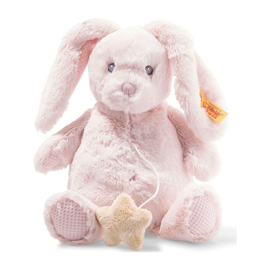 シュタイフ ベルバニー オルゴール ぬいぐるみ 10インチ 柔らかい 抱きしめたくなるお友達 Steiff Belle Bunny Music Box Plush 10&rdquo; Soft Cuddly Friends｜i-selection