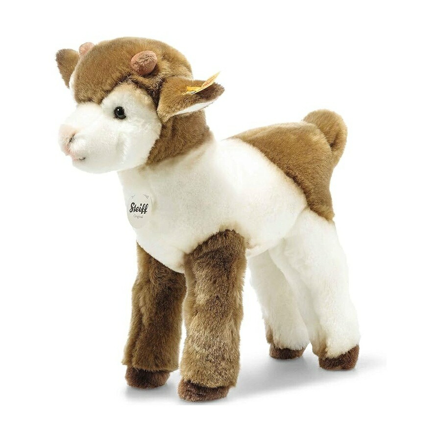 シュタイフ Zenzi 野羊 赤銅色/白いこと 11 in ぬいぐるみ Steiff Zenzi Goat, Brown/White, 11\