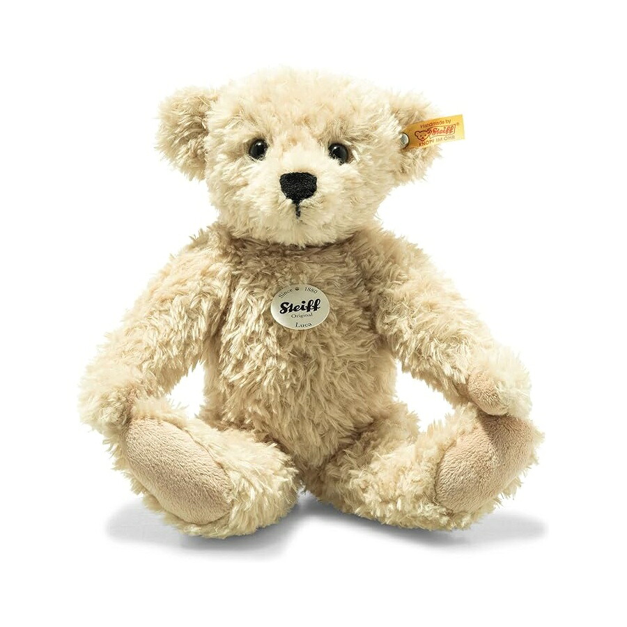 Steiff ルカ テディベア 12 in ベージュ 割り増し金ぬいぐるみ Steiff Luca Teddy Bear 12\", Beige, Premium Stuffed Animal Plush"
