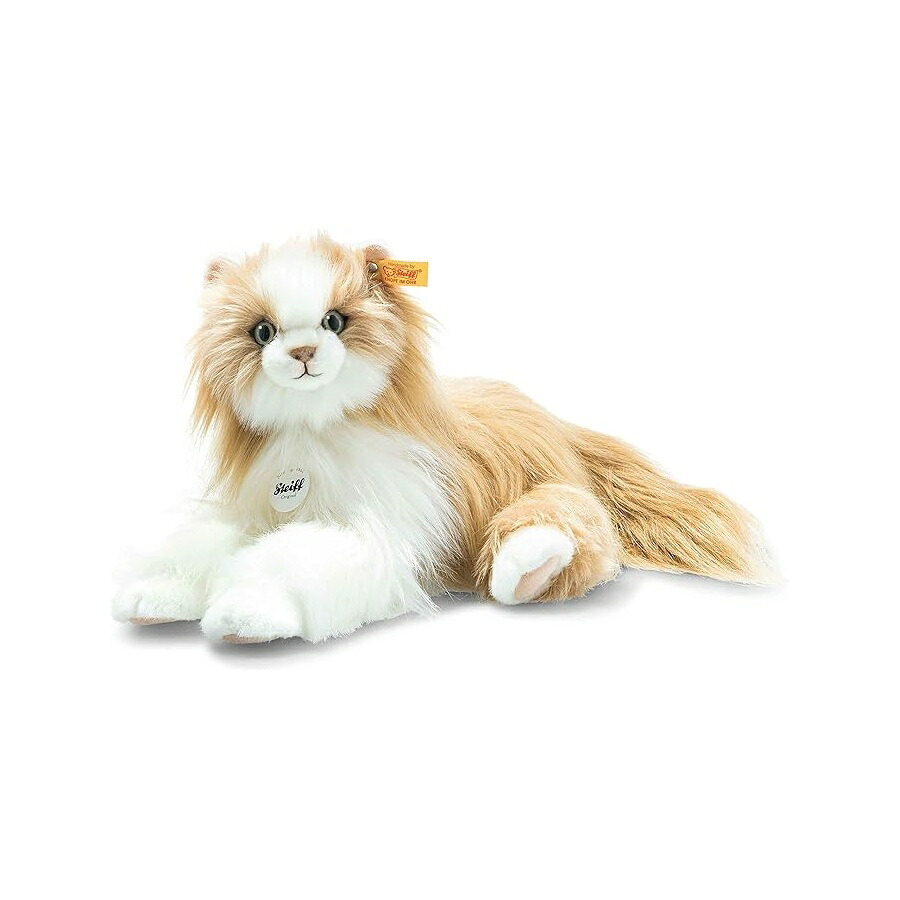 シュタイフ プリンセスキャット 12in 割り増し金ぬいぐるみ 赤いこと金髪/白いこと Steiff Princess Cat 12\", Premium Stuffed Animal, Reddish Blond/White"