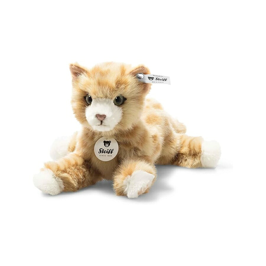 シュタイフ ミミ猫 9"" プレミアムぬいぐるみ レッドタビー Steiff Mimmi Cat 9"", Premium Stuffed Animal, Red Tabby|i-selection