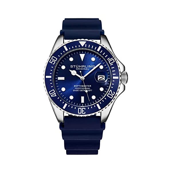 ストゥーリング オリジナル 腕時計 3950R.2 アナログ クォーツ メンズ 男性用 時計 ウォッチ Watches for Men - Pro Diver Watch - Sports Watch for Men with Screw Down Crown for 330 Ft. of Water Resistance - Analog Dial, Quartz Movement