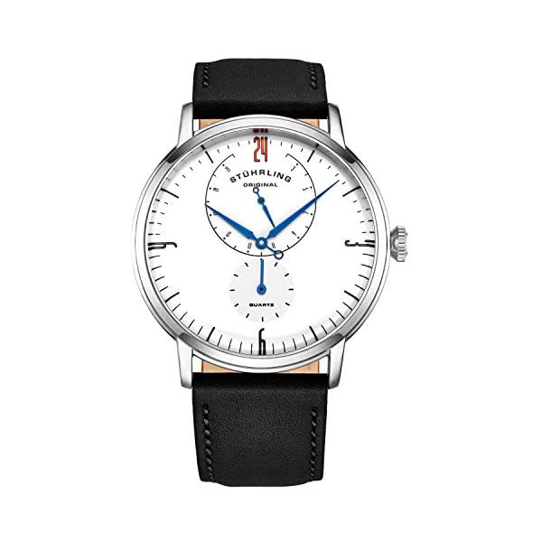 ストゥーリング オリジナル 腕時計 3969.2 アナログ メンズ 男性用 レザー 本革 時計 ウォッチ Mens Watches Horween Leather Watch Band - Minimalist Analog Dress Watch - Wrist Watch Domed Crystal - Mens Watch - 24 Hour Subdial- Watches for Men｜i-selection