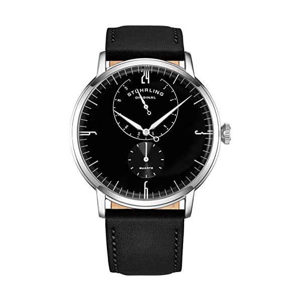 ストゥーリング オリジナル 腕時計 3969.1 アナログ メンズ 男性用 レザー 本革 時計 ウォッチ Mens Watches Horween Leather Watch Band - Minimalist Analog Dress Watch - Wrist Watch Domed Crystal - Mens Watch - 24 Hour Subdial- Watches for Men｜i-selection