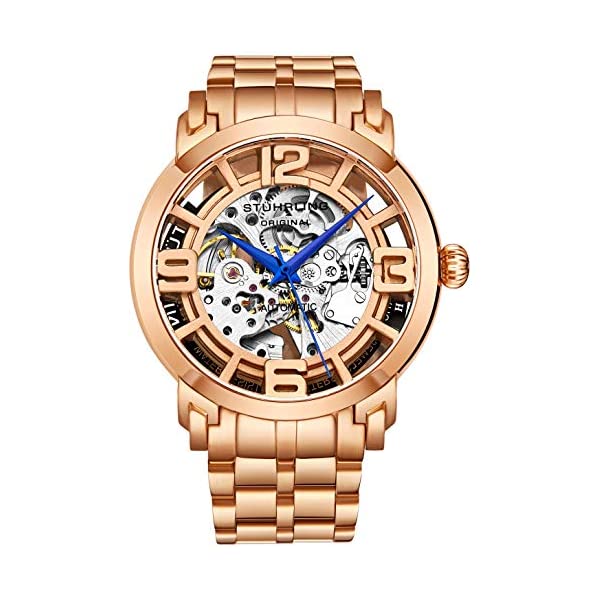 men's stuhrling skeleton watch