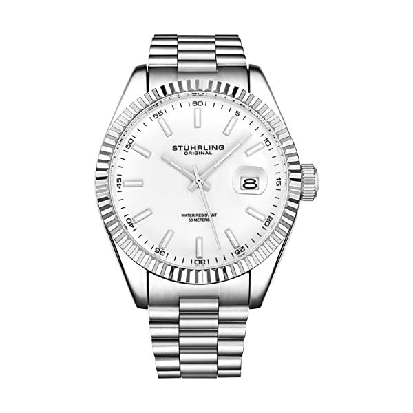 ストゥーリング オリジナル 腕時計 アナログ クォーツ メンズ 男性用 時計 ウォッチ Watches for Men - Lineage Analog Dress Watch Mens Quartz Watch Watch Stainless Steel Bracelet Wrist Watch Luminous Hands and Markers - Mens Watch Collection｜i-selection