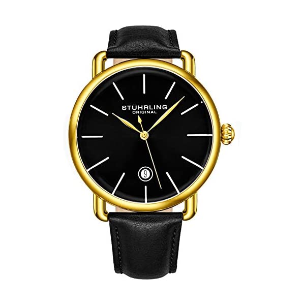 ストゥーリング オリジナル 腕時計 Stuhrling Original 3913.4 アナログ クォーツ メンズ 男性用 時計 ウォッチ Stuhrling Original Ascot Mens Black Watch - Swiss Quartz Analog Date Wrist Watch for Men - Stainless Steel Mens Designer Watch