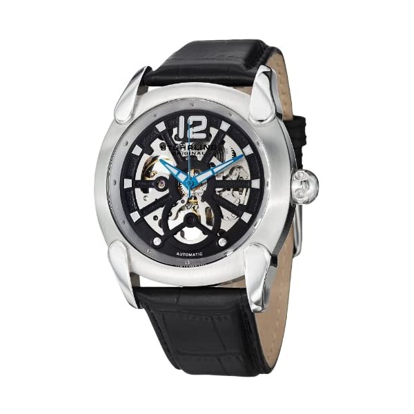 ストゥーリング 目あたらしい ウォッチ Stuhrling Original 725.01 自動小銃 自動小銃一巻き成人男性用 時辰儀 御覧なさる Stuhrling Original Men\u0027s 725.01 Gen X Axial Automatic Skeleton Stainless Steel Black Dial Watch