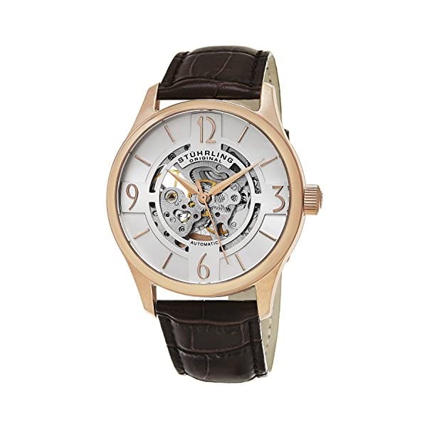 ストゥーリング 一風変わった ウオッチ Stuhrling Original 557.04 自動小銃 自動小銃一巻き成人男性用 なめし革 本革 時辰儀 御覧になる Stuhrling Original Men\u0027s \u0027Legacy\u0027 Automatic Stainless Steel and Brown Leather Dress Watch (Model: 557.04)