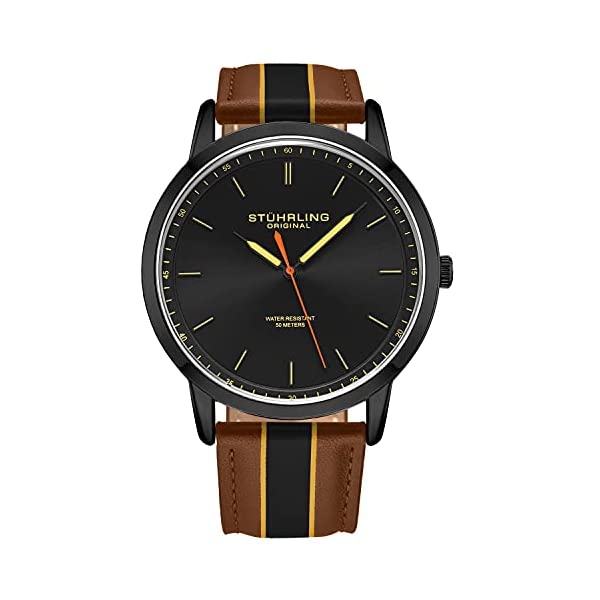 ストゥーリング オリジナル 腕時計 Stuhrling Original 3992.5 クォーツ メンズ 男性用 レザー 本革 時計 ウォッチ Stuhrling Original Mens Dress Watch Leather Strap Ultra Slim Quartz Classic Leather Watch｜i-selection