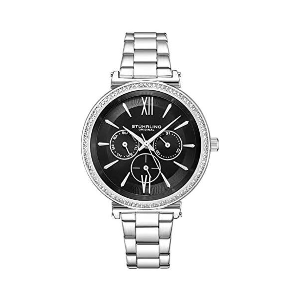 ストゥーリング オリジナル 腕時計 Stuhrling Original 3908.1 クォーツ レディース 女性用 時計 ウォッチ Stuhrling Women's Aria Dress Watch Crystal-Accented Bezel with Stainless Steel Bracelet Japanese Quartz Movement with Day Date Month subdial