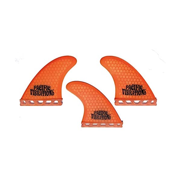 パシフィックバイブレーション サーフィン フィン サーフグッズ マリンスポーツ サーフボード ロングボード PACIFIC VIBRATIONS Futures 2.1 Surfboard Fins Kelly Slater Template TRI 3 Orange Medium Size｜i-selection 15,629円