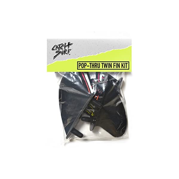 キャッチサーフ サーフィン フィン サーフグッズ マリンスポーツ サーフボード ロングボード Catch Surf Twin Fin Kit- Popthru, Black