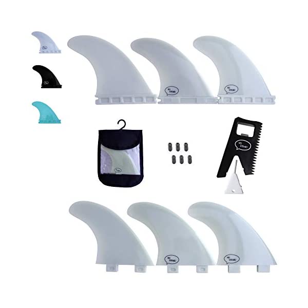 サーフィン フィン サーフグッズ マリンスポーツ サーフボード ロングボード Ho Stevie! Fiberglass Reinforced Polymer Surfboard Fins Thruster (3 Fins) FCS or Futures Sizes, with Fin Bag, Screws, Wax Comb and Fin Key