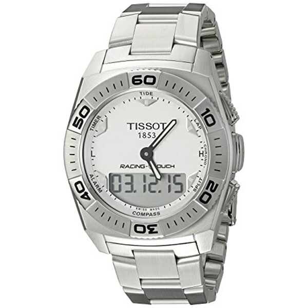 racing touch white dial men's watch t0025201103100