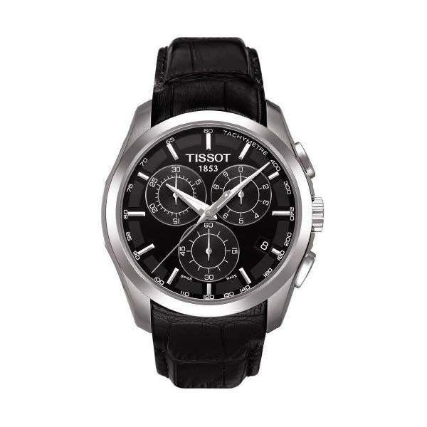 ティソ ウォッチ TISSOT T0356171605100 御覧なさる メンズ 成人男性用 TissotT035.617.16.051.00 Men\u0027s Couturier  Black Leather Swiss Quartz Watch with Black Dial
