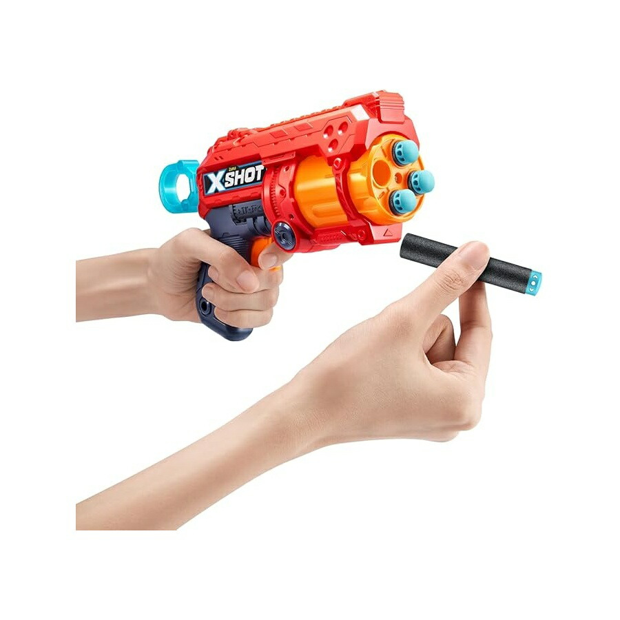 XSHOT Excel Fury 4 質問用紙 ダーツ ブラジャーはやりっ児 (ダーツ 8 本) by ZURU、マルチ色つや XSHOT Excel Fury 4 Foam Dart Blaster (8 Darts) by ZURU, Multicolor