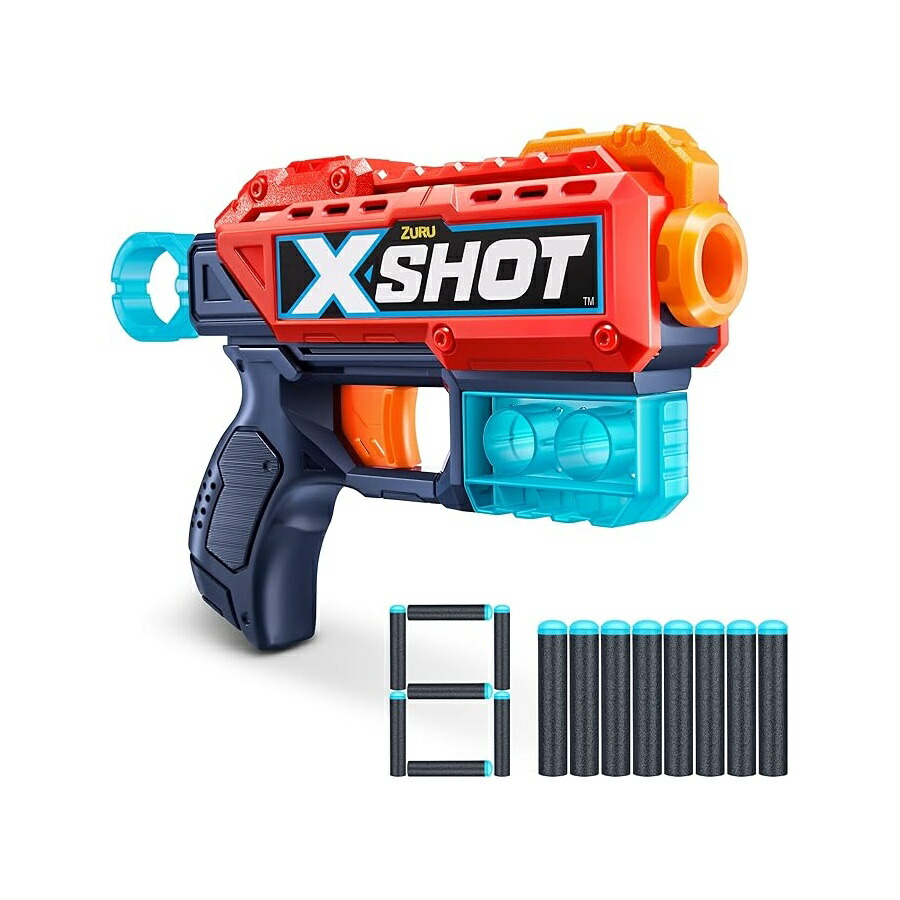 ZURU - XSHOT - Excel - 蹴りつけるうしろ側 - フォームアローガン - 8本の矢が嘱する - 最大限度27米突まで罷めさせる - 36184-22 ZURU - XSHOT - Excel - Kickback - Foam Arrow Gun - Comes with 8 Arrows - Shoots up to 27 Meters - 36184-22