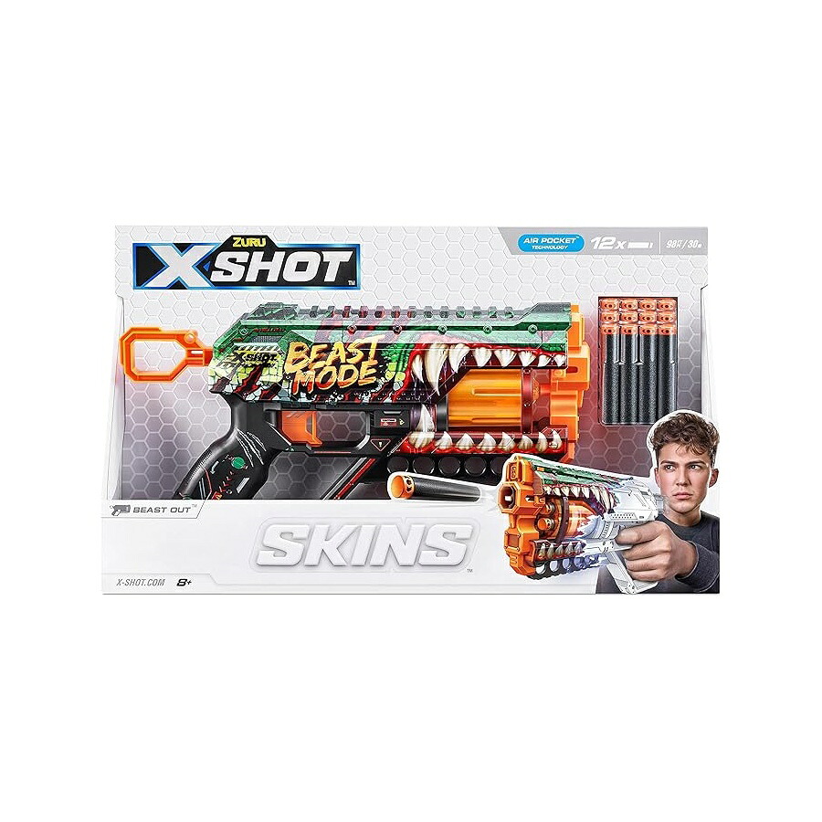XShot 人はだ - グリー毛革 (ダーツ 12 個) Beast Out XShot Skins-Griefer (12 Darts) Beast Out