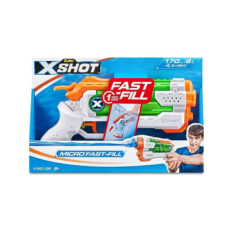 ZURU - XSHOT - ファストフィル - マイクロ - ウォーターブラスター - 水鉄砲 - 外命のせんたく - ファストフィル - 最大限度8mまで罷めさせる - 56220-2023 ZURU - XSHOT - Fast Fill - Micro - Water Blaster - Water Gun - Outdoor Play - Fast Fill - Shoots up to 8m - 56220-2023 おもちゃ-ファミリートイ・ゲーム-その他