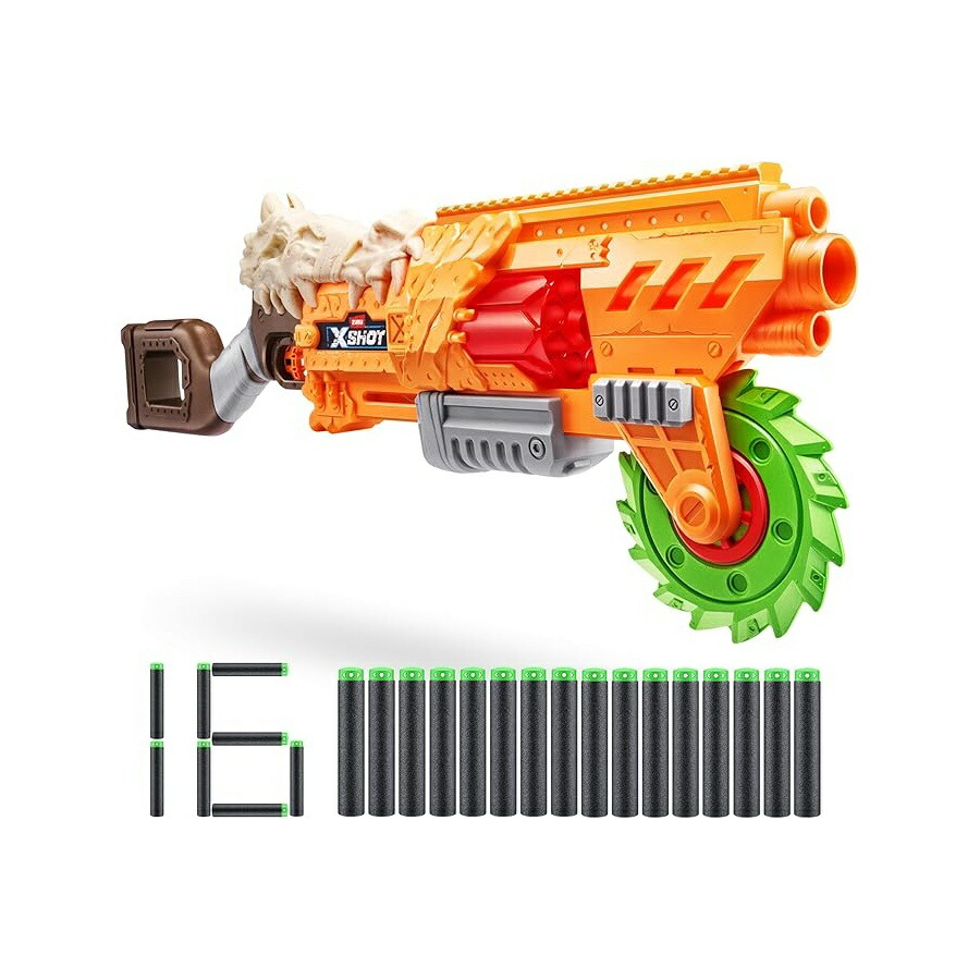 XSHOT Insanity HorrorFire Doomsday by Zuru ダーツ16本付き添い人、エアポケットテクノロジーダーツとダーツ記憶装置、お坊っちゃん、御嬢さん、青二才、成年者向けの露天手あそび XSHOT Insanity HorrorFire Doomsday by Zuru with 16 Darts, Air Pocket Technology Darts and Dart