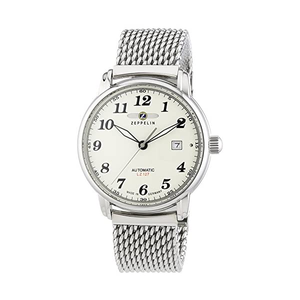 ツェッペリン 腕時計 ZEPPELIN 時計 ウォッチ メンズ 男性用 アナログ オートマチック 自動巻き Zeppelin Men's Wristwatch XL LZ127 GRAF Automatic Analog Stainless 7656M5｜i-selection