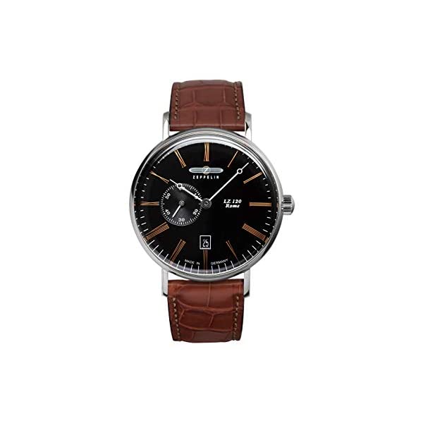 ツェッペリン ウオッチ ZEPPELIN 時辰儀 御覧になる Zeppelin LZ120 Rome Watch | Black/Brown Leather