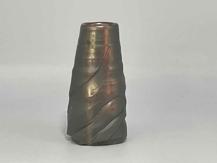 備前焼  『木村陶峰』耳付窯変花入  茶道具 imgrc0101975332.jpg