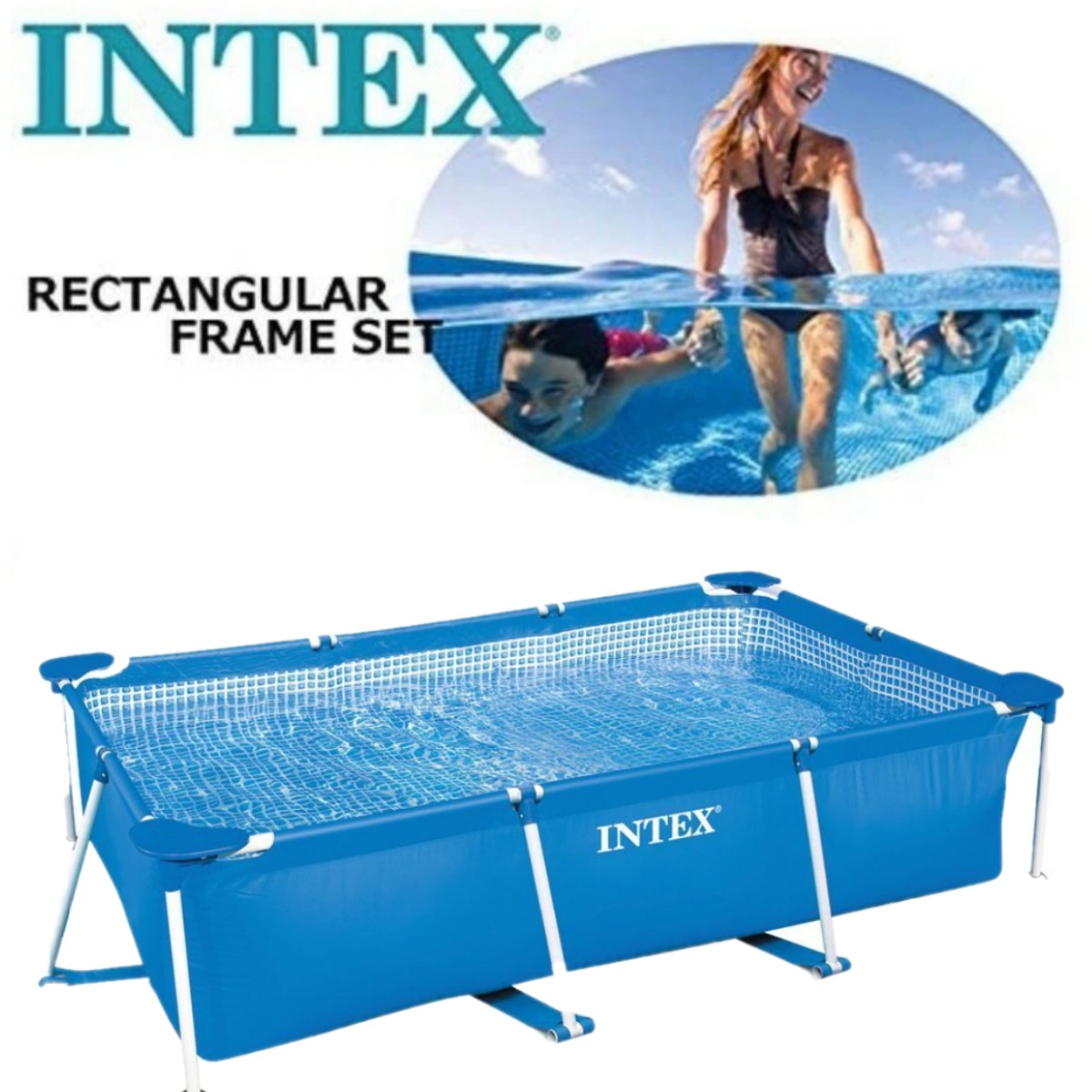 （INTEX はたご屋テックス 身寄りスウィミングプール 3m×2m×75珊 取りまかなう付き添い人）大型 スウィミングプール 精神的な統合飾り気の無い 矩形 身寄り用 水遊び ひな形スウィミングプール コストコ 28280JA 586773