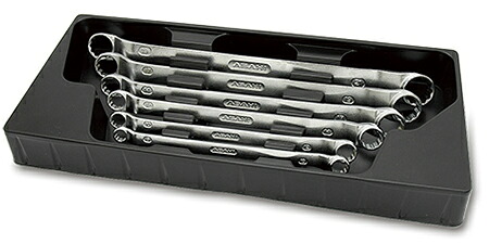 ASAHI OLS060 Revo wave 45°両口 オフセット めがねレンチセット 8X10～22X24mm ASH アサヒ 旭金属工業
