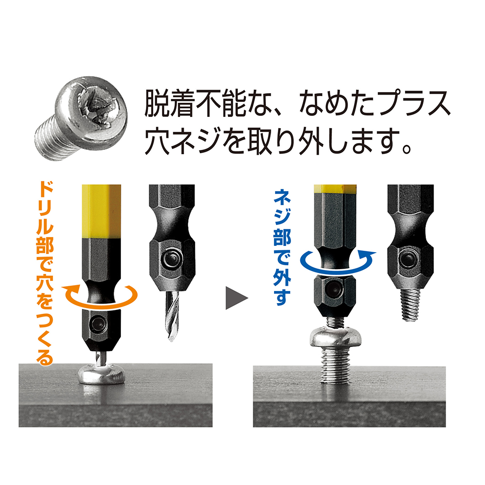 楽天市場 Anex Anh S1 なめたネジはずしビット 2本組 赤 黄 工具のお店i Tools アイツール