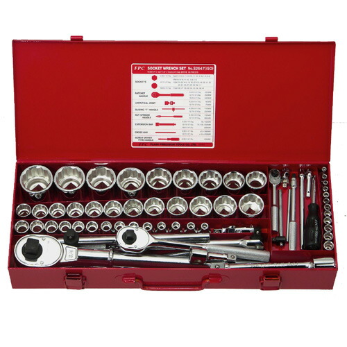 FPC S2647 ソケット鍵書き割り 差込角6.35粍/12.7粍/19.0粍 65pcs