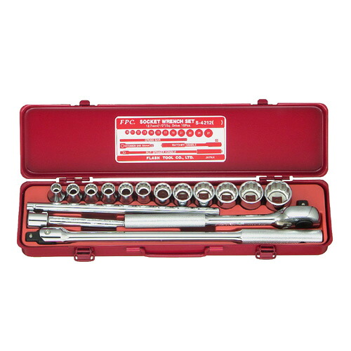 FPC S4212(ISO-6P) ソケットレンチセット 差込角12.7mm 16pc